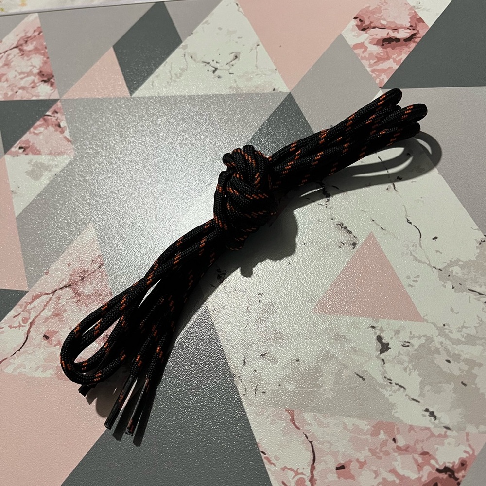 Black and Orange Work Boot Laces